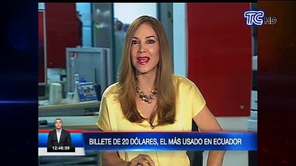El billete de 20 dólares es el más usado en el Ecuador