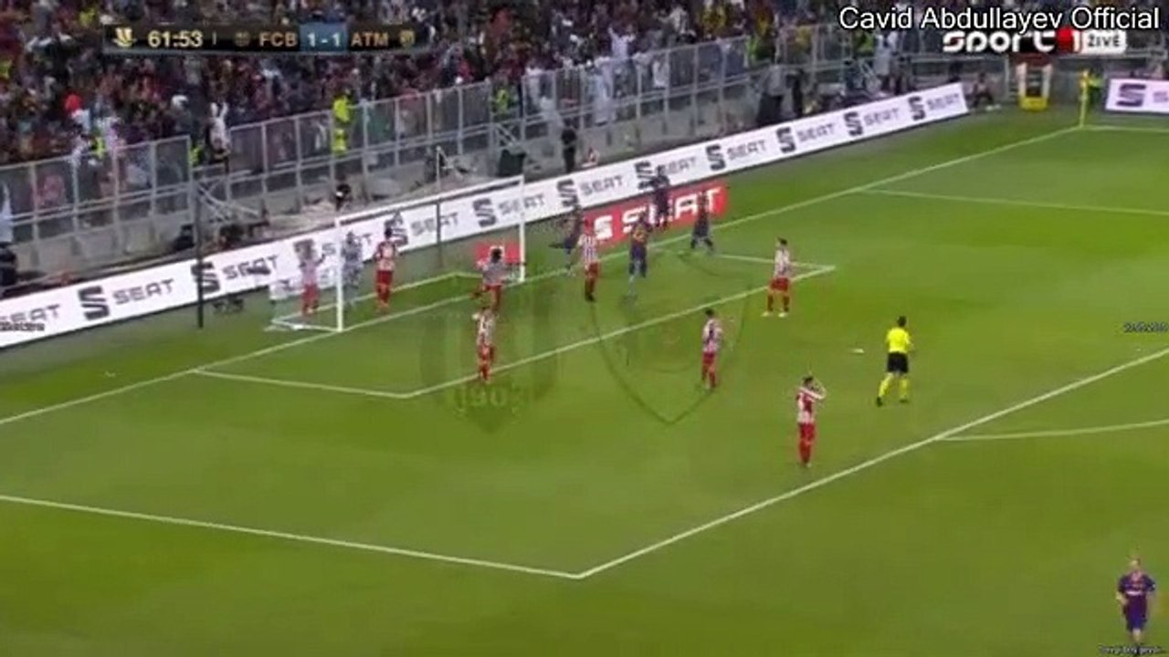 Antoine Griezmann goal!!! Barcelona 2-1 Atletico Madrid (Super cup) (1)
