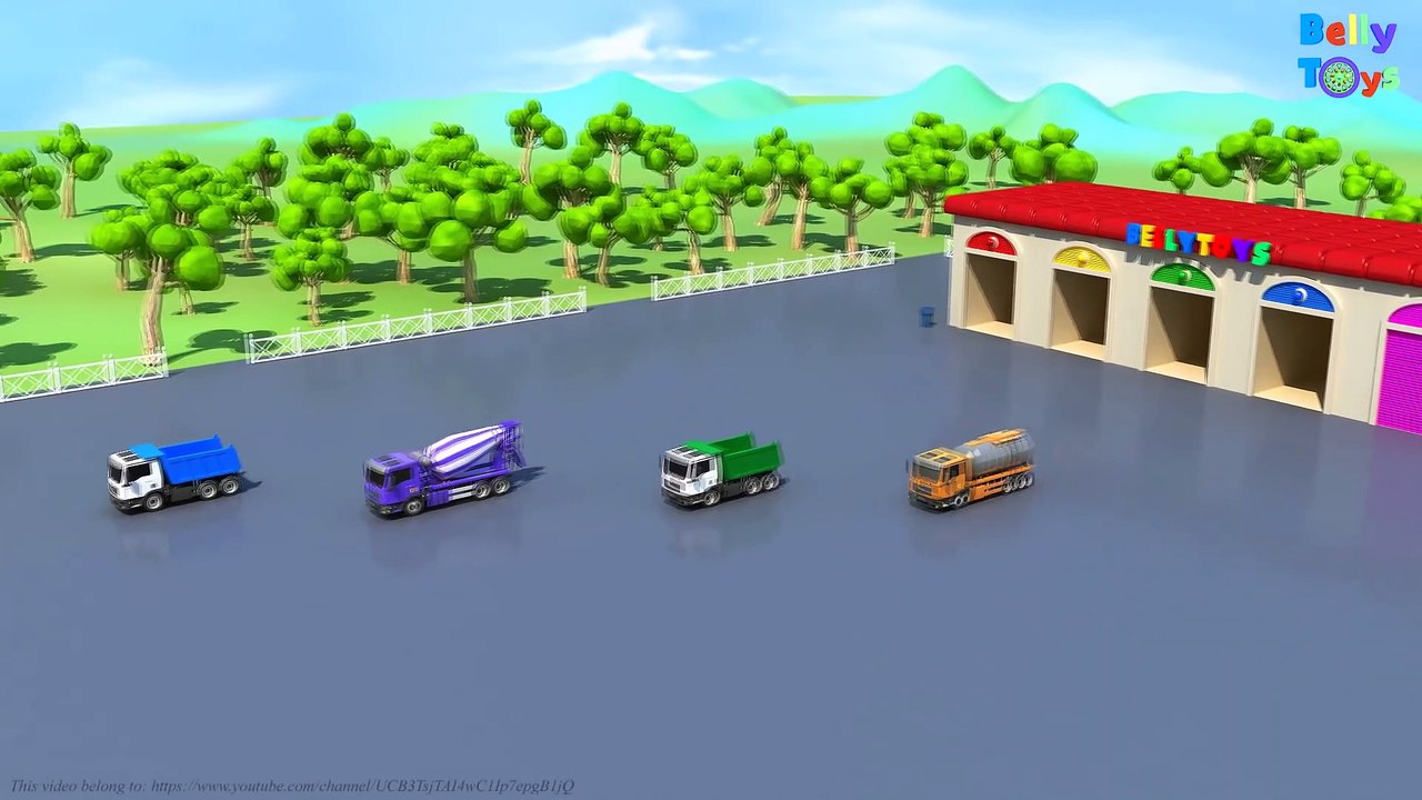 Excavatrice Et camion de ciment construire station d'essence pour le transport de rue