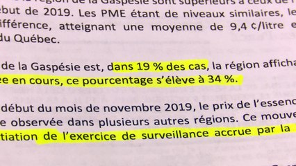 Essence en Gaspésie: des marges 2 fois plus élevées qu'ailleurs