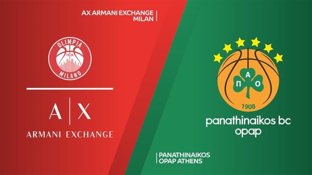 AX Armani Exchange Milan - Panathinaikos OPAP Athens Highlights | EuroLeague, RS Round 18