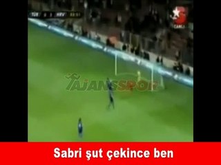 Sabri şut çekince ben