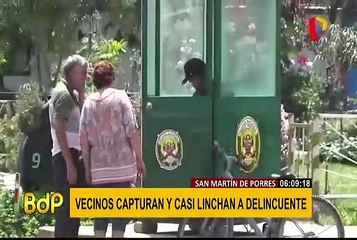SMP: vecinos capturan y casi linchan a sujeto que robó cartera