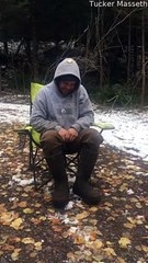 Bird Snatches Chips off Guys Head