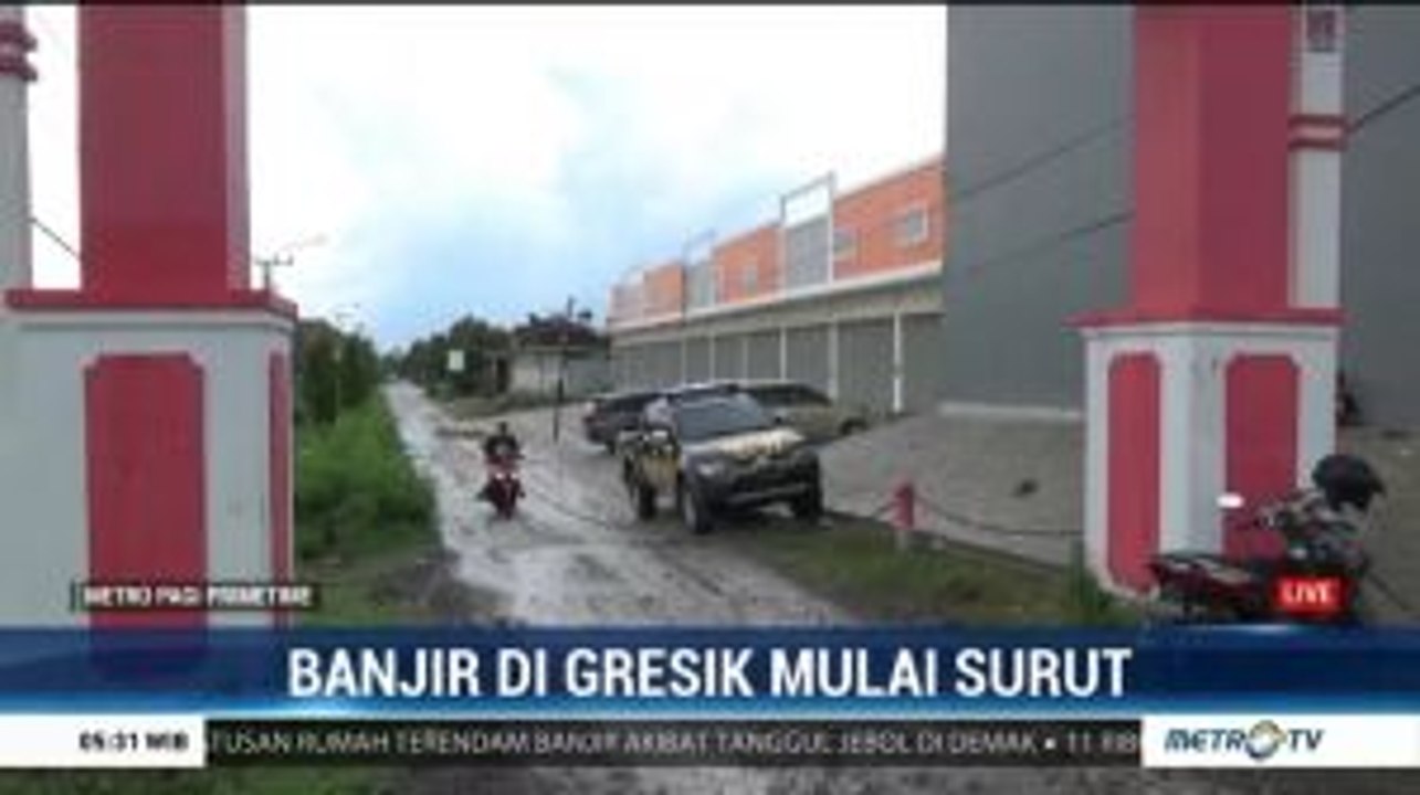Banjir di Gresik Berangsur Surut