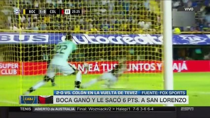 Boca Juniors ganó 2-0 a Colón en la vuelta de Carlos Tevez