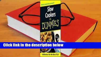 Full E-book  Slow Cookers for Dummies  For Free