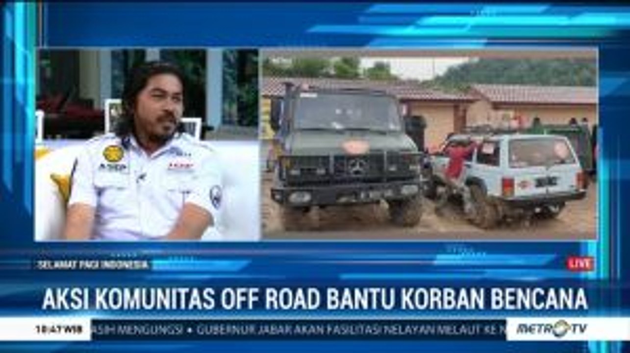 Aksi Komunitas Off Road Bantu Korban Bencana