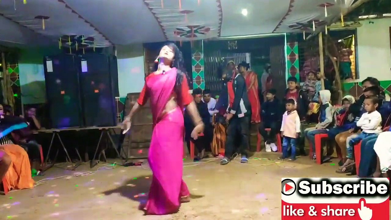 শাড়ি পরে সুন্দরী মেয়ে গ্রামের বিয়ে  বাড়ি অনুষ্ঠানে নাচ BanglA DancE 2020(720P_HD)