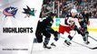 NHL Highlights | Blue Jackets @ Sharks 1/9/20