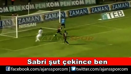 Sabri şut çekince ben