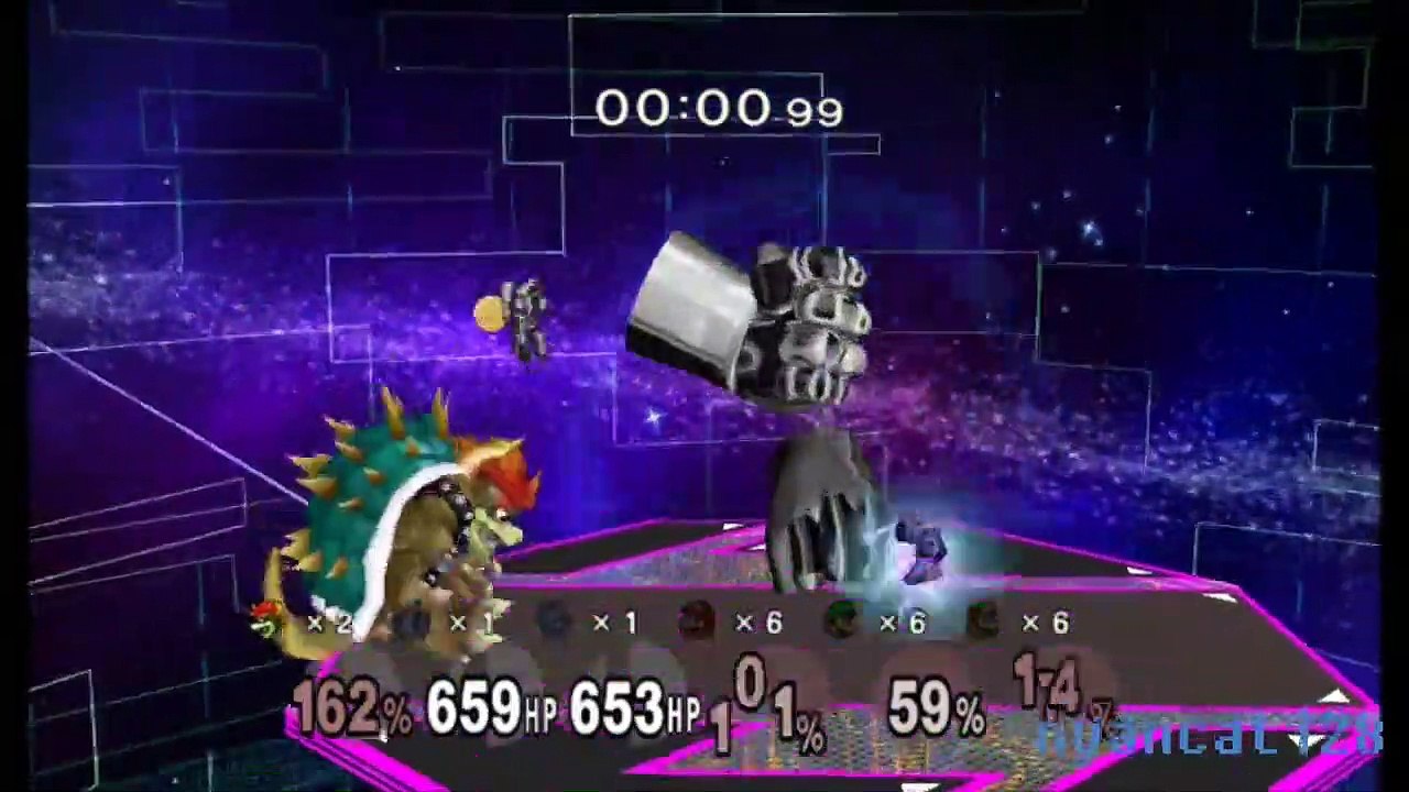 Super Smash Bros. Melee Crazy Mod Request- Metal Hands and Giga Bowser vs. Metal Team