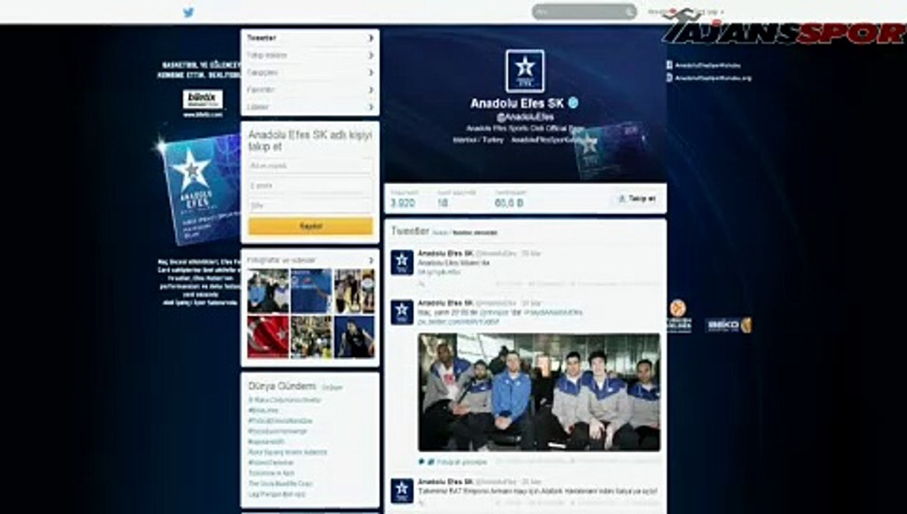 Anadolu Efes twitter