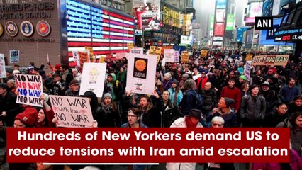 Hundreds of New Yorkers demand US to reduce tensions with Iran amid escalation