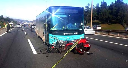 Ümraniye'de otobüsün çarptığı motosikletteki 2 kişi öldü