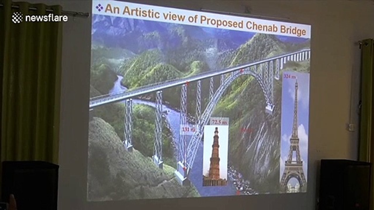 India set to complete world's highest rail bridge measuring at 349-metres tall
