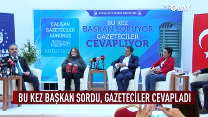 Bu kez başkan sordu, gazeteciler cevapladı