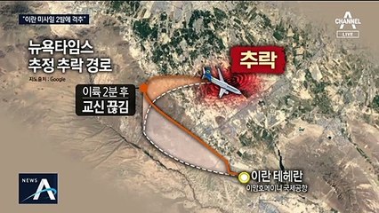 섬광 후 ‘쾅’…“이란 미사일 2발에 여객기 추락”