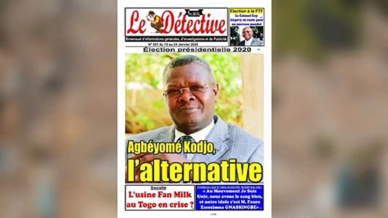 La une des journaux parus ce 10 janvier 2020