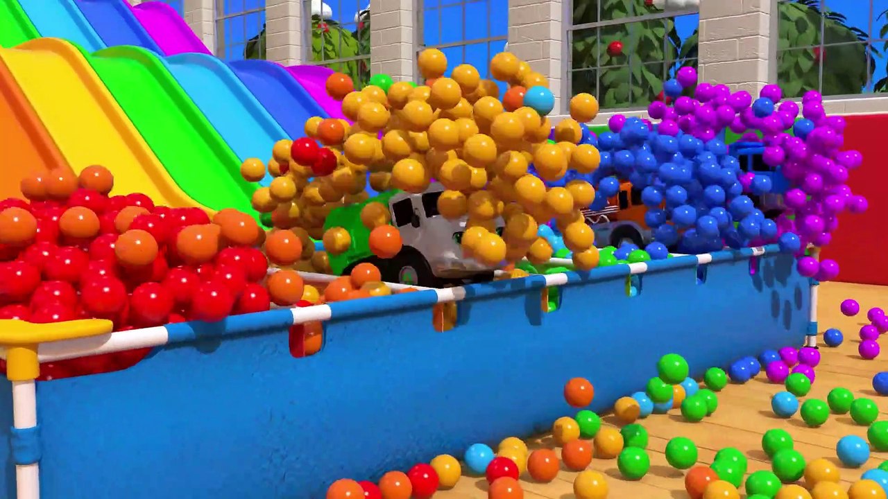 Learn Colors And Balls Names With Slide Song | Nursery Rhymes & Kids Songs - ToyMonster