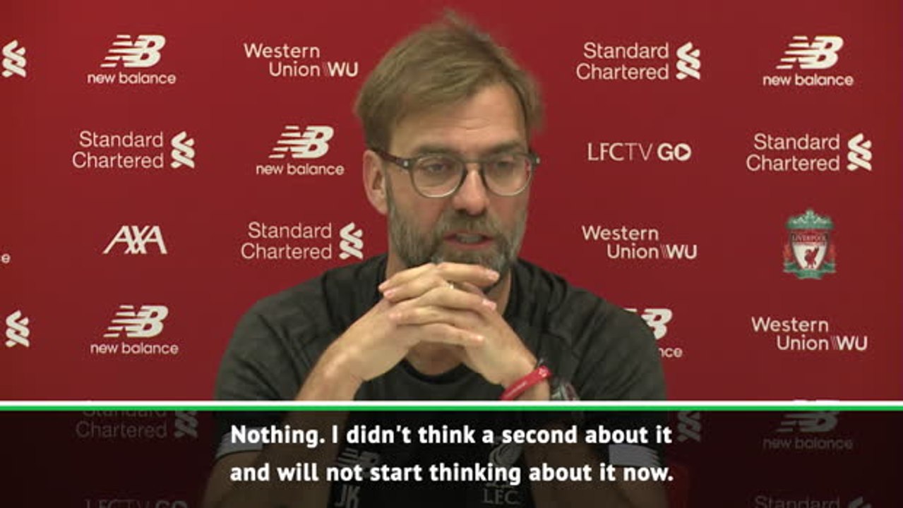 If we thought about records we wouldn't have won any games so far - Klopp