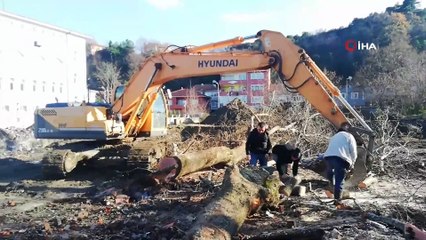 Kazı sırasında bulunan top mermileri imha edildi