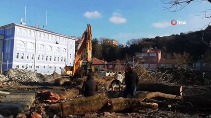 Kazı sırasında bulunan top mermileri imha edildi