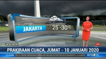 Prakiraan Cuaca Sore Hingga Malam, 10 Januari 2020