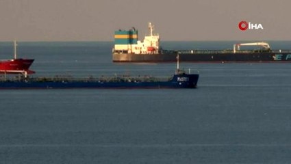 Balıkçı gemisiyle çarpışan tanker Kısırkaya açılarına çekildi