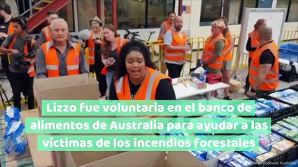 Lizzo fue voluntaria en el banco de alimentos de Australia para ayudar a las víctimas de los incendios forestales