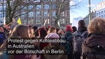 Protest gegen Australiens Kohle- und Klimapolitik in Berlin