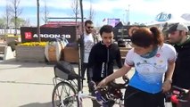 Görme engelli bisikletçi Oğuz Uğur’un hedefi Paralimpik Oyunları