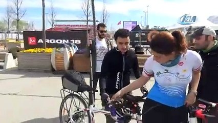 Görme engelli bisikletçi Oğuz Uğur’un hedefi Paralimpik Oyunları