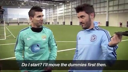 David Villa ve Agüero gözleri kapalı penaltı kapıştı!