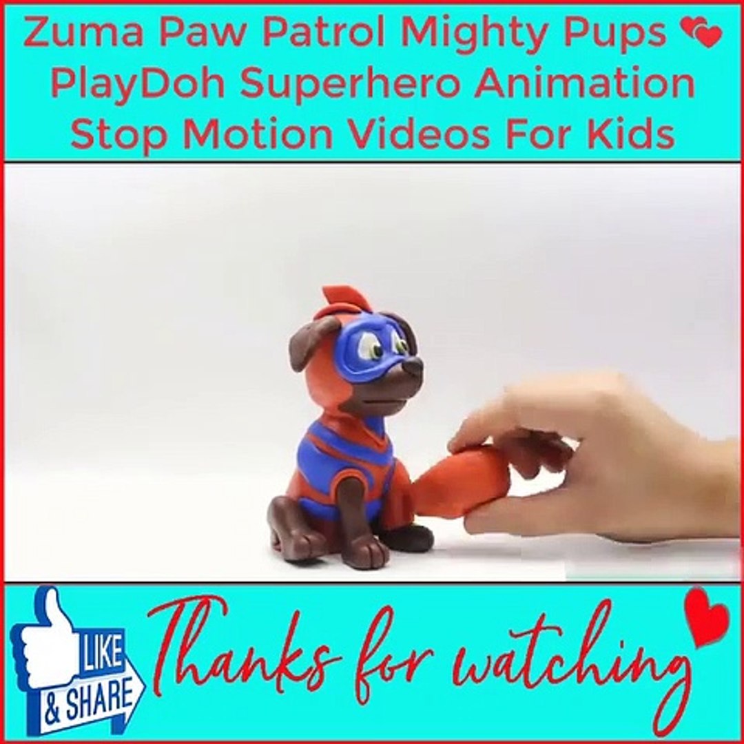 skilsmisse Bugt Prestige Zuma Paw Patrol Mighty Pups PlayDoh Superhero Animation Stop Motion Videos  For Kids - video Dailymotion