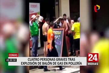 Comas: cuatro heridos en la explosión de pollería continúan en estado grave