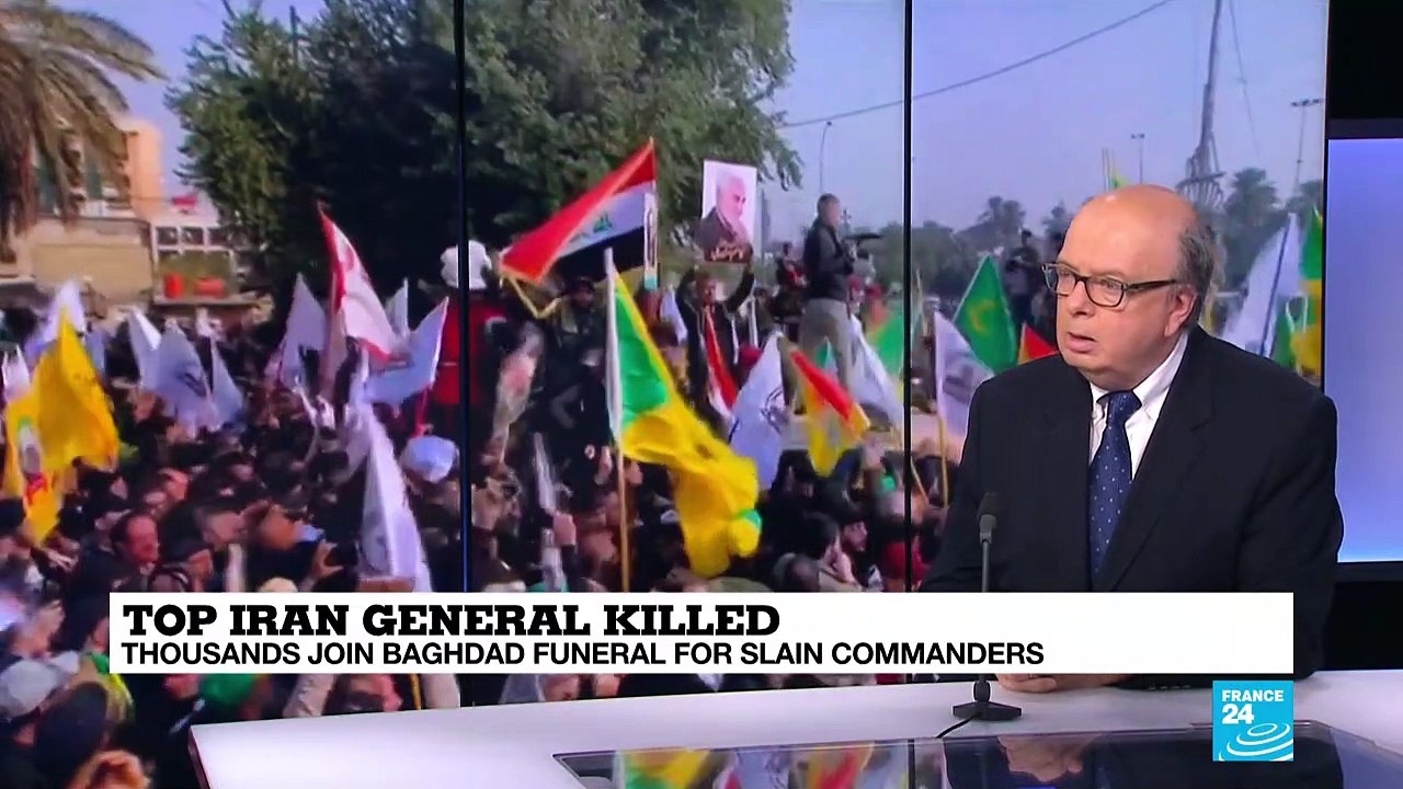 Top Iran general killed: Thousands join Baghdad funeral for slain commanders