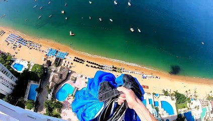 BASE Jumper Hits Building