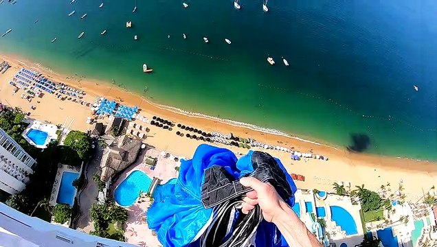 BASE Jumper Hits Building