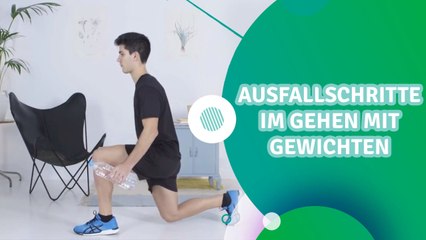 Ausfallschritte im Gehen mit Gewichten - Du Bist Fit