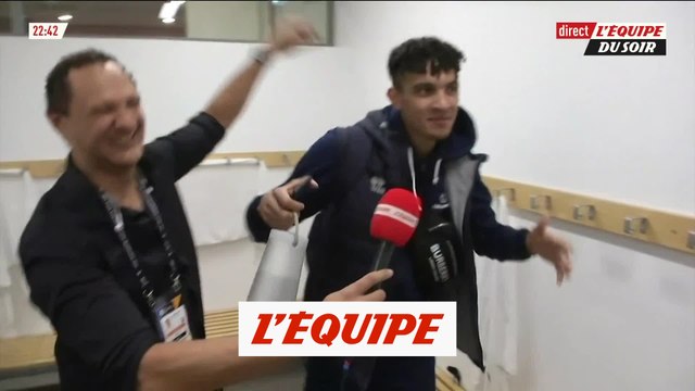 Scènes de joie dans les vestiaires - Volley - Bleus