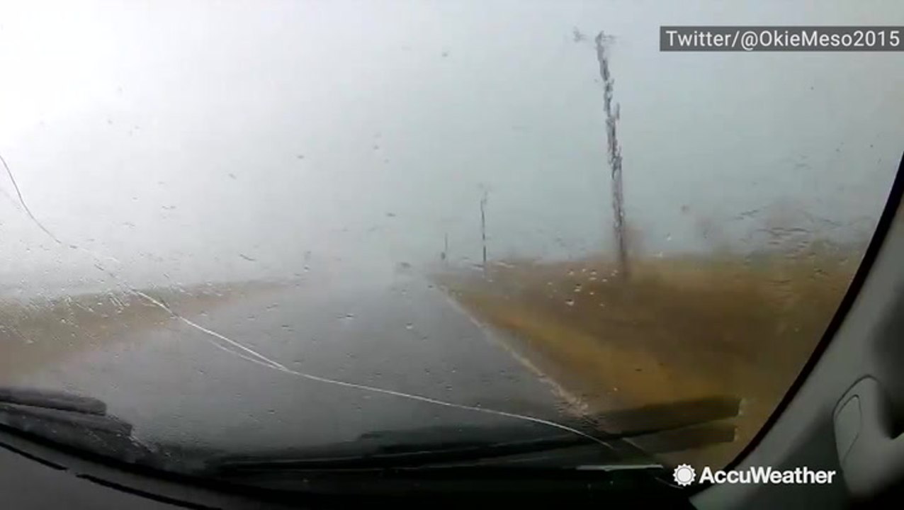 Blinding hail assails drivers