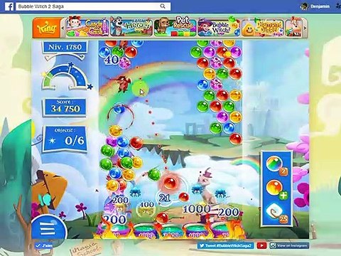 Bubble Witch Saga 2-Level 1780