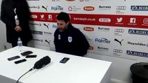 Huddersfield Town boss Danny Cowley on Barnsley loss