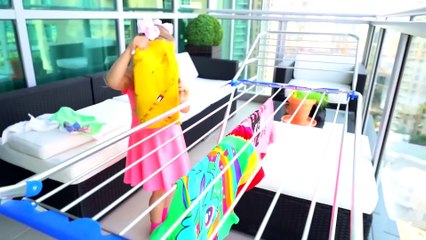 Diana Cleans The House to get toys