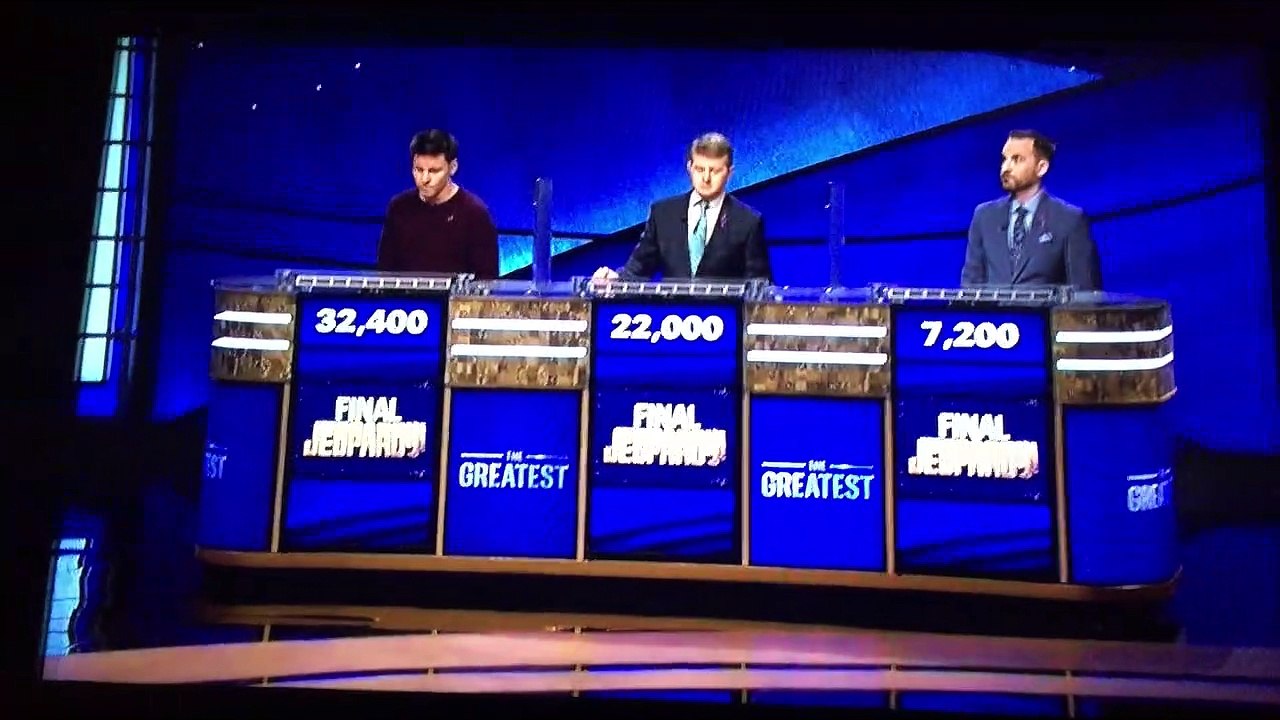 #JeopardyGOAT Game Match #2: The Influential Writing on Final Jeopardy (Part 1) 1/8/20