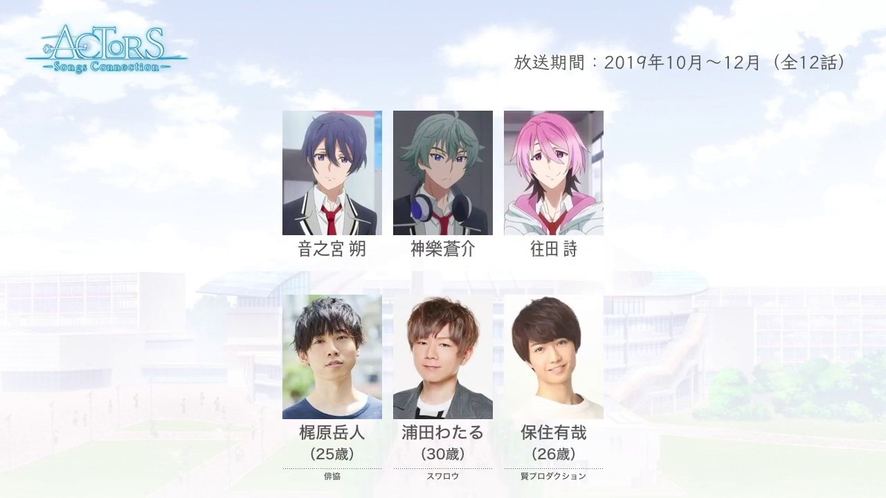 ACTORS -Songs Connection- の声優さんたちは、こんな顔！
