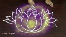 beautiful color rangoli art designs   beautiful lotus muggulu   lotus kolam