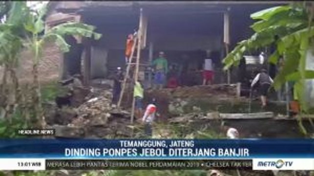 Dinding Pondok Pesantren di Temanggung Jebol Akibat Banjir