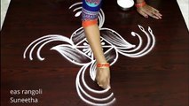 Beautiful Ducks kolam with 5 dots    Simple n easy designs    Latest Birds rangoli muggulu